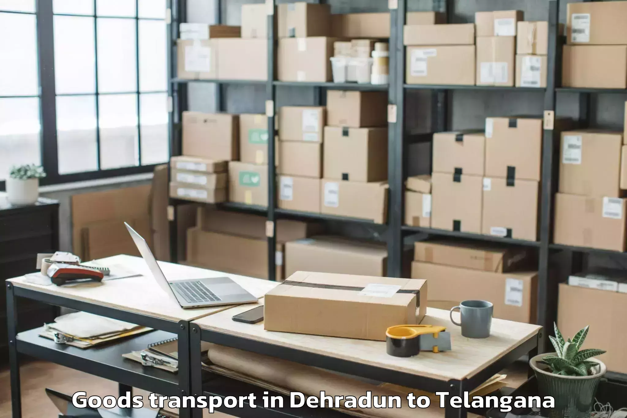 Professional Dehradun to Mulkalapalle Goods Transport